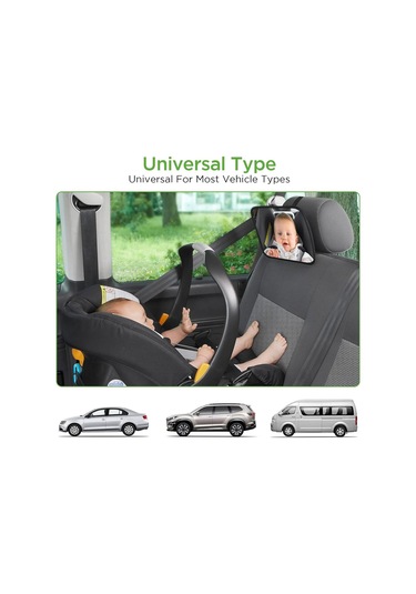 Romon Bebek Araba Aynası, 360 Döndürülebilir, Kırılmaz, Geniş Görüş Açılı Arabada Bebek Var Sticker