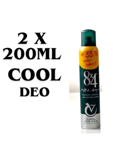 8x4 Cool Erkek Deodorant 2 X 200 Ml