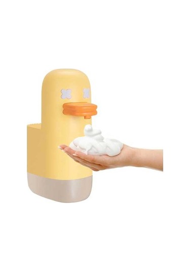 Pazly 350 Ml Sevimli Ördek Otomatik Köpük Sabunluk Fotoselli, Sarı Renk Sarı
