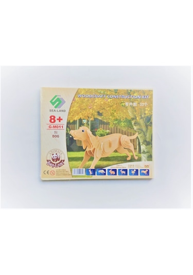 3d Ahşap Köpek Maketi Puzzle