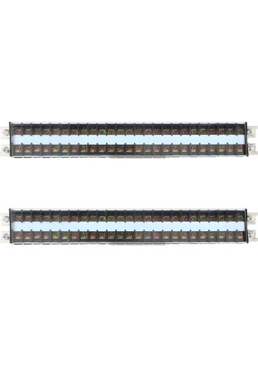 Moveevo Raylı Kablolu Terminal Blokları 15a 660v, Su Ve Toz Koruyucu Kapaklı, Endüstriyel Dağıtım Sistemleri İçin 2'li Paket Plastik-krom Malzeme