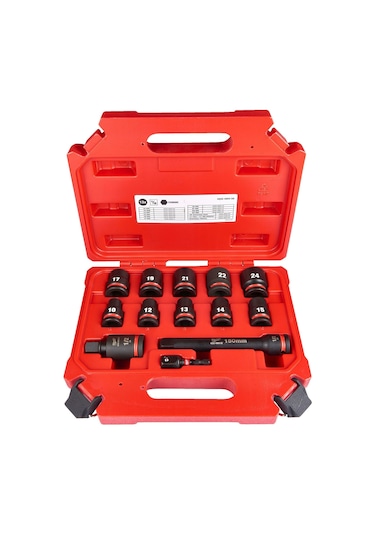 Milwaukee Endüstriyel Lokma Set Darbeli 1/2 13 Parça 4932480456