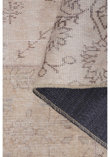 Artloop Jazz Şönil Dokuma Pamuk Polyester Bej Halı Al 15