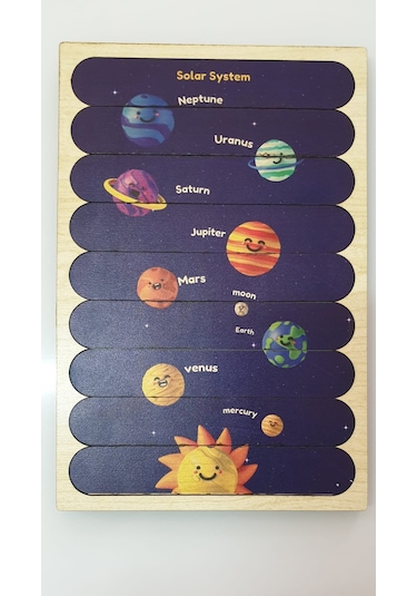 Montessori Ahşap 3d Çift Taraflı Şerit Yapboz