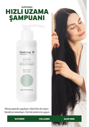 Sisteme 11 Hızlı Uzama Şampuanı 250 Ml Geç Uzayan