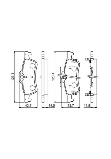 Honda Civic 1.4 2011-2017 Bosch Arka Balata 23716