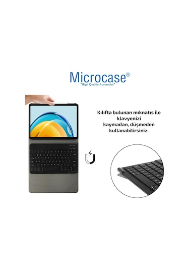 Samsung Uyumlu Tab A8 Sm-x200 Bluetooth Klavyeli Standlı Kılıf-pembebkk4