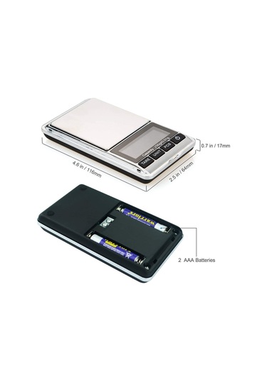 Tarez QA-104 Hassas Cep Terazisi Laboratuvar Mutfak Terazisi 500 G