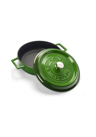 Lava Döküm Çok Amaçlı Yayvan Tencere. Trendy Çap(Ø)24  - Yeşil