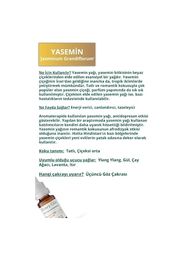 Flowy Oils 5'li Lavanta + Gül + Yasemin + Misk Adaçayı + Ylang Ylang Yağı Uçucu