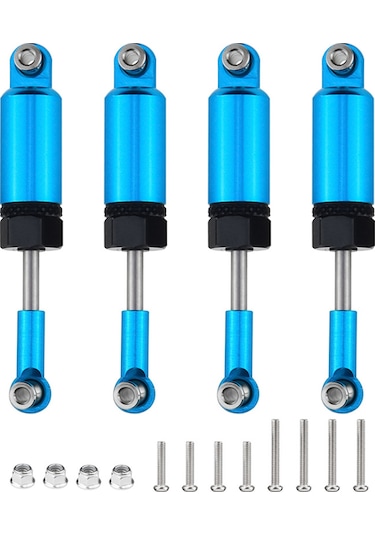 Maiyame Wpl C14 C24 Rc Kamyon İçin 4 Adet Alaşım Amortisör - Kırmızı, Mavi, Titanyum