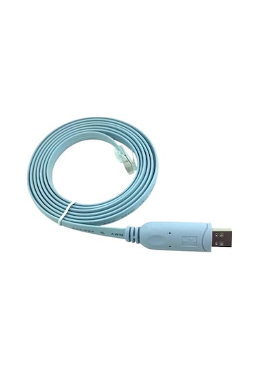 Fortunelane Usb Uzantısı Rj45 Konsol Kablosu 1.8m Ft232r Chip Rs232 Değiştirici H3c Yönlendirici Kablo