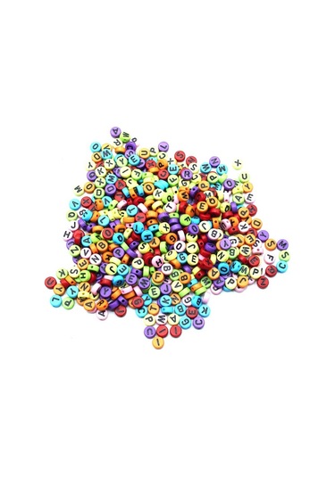 Harf Boncuk Elips Karışık Renkli 6 Mm 250 Gr