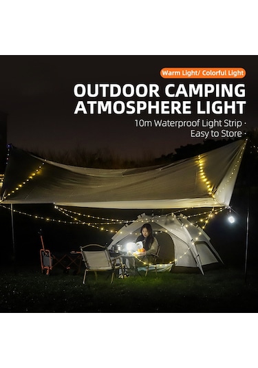 West Biking Çok Fonksiyonlu Kamp Işığı Led Kamp Alanı Dize Işık Yeşil