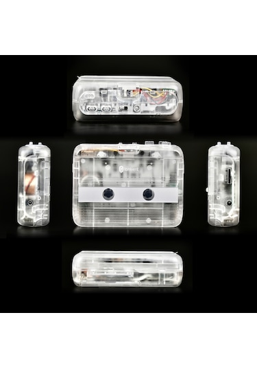 Lemestar Taşınabilir Şeffaf Kaset Çalar & Fm Radyo - Bluetooth Ve Aux Bağlantılı