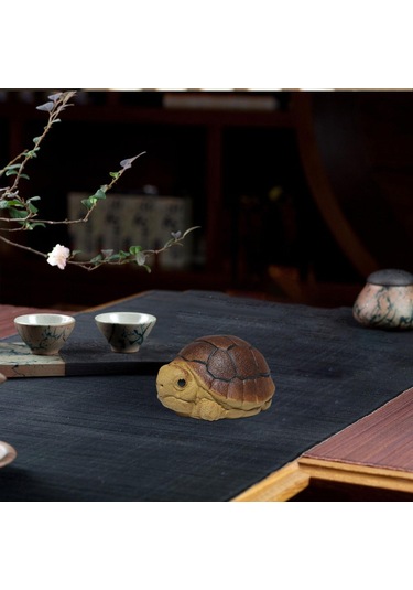 Homyl Mor Kil Çay Pet, Kaplumbağa Heykeli Heykelcik Minyatür Küçük