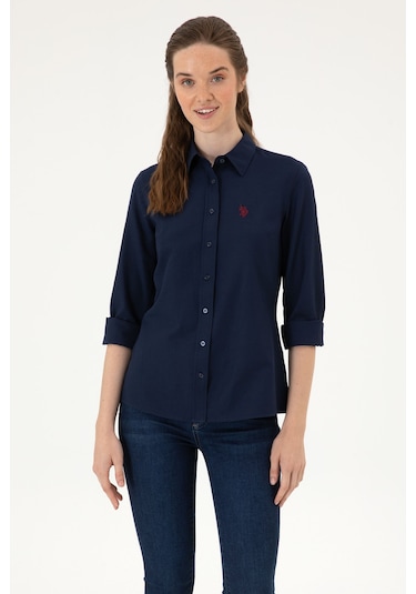 U.s. Polo Assn. Kadın Lacivert Gömlek Basic 50316711-vr033 Lacivert