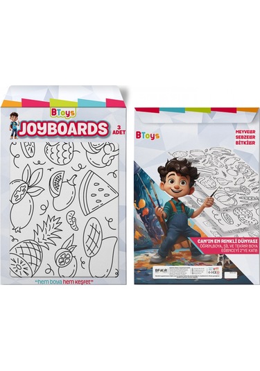 Btoys Joyboards Meyveler, Sebzeler, Bitkiler 3 Adet