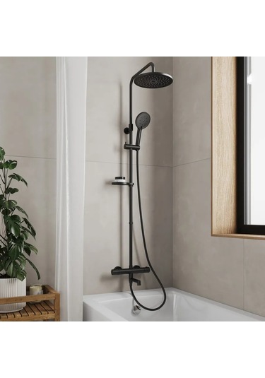 Milardo 30 Cm Duş Başlığı Uzatma Çubuğu 313317348 Siyah Mat