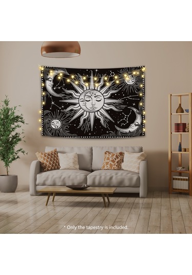 Geeksen Flanel Dekoratif Duvar Örtüsü 150x130cm - Multifonksiyonel Ev Dekoru, Konforlu Ve Dayanıklı, Modern Odalar İçin Siyah Ve Beyaz