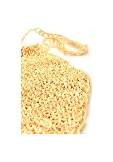 Doğal Örme Palmiye Lif Banyo Hamam Vücud Kesesi İpli 23x33 Cm
