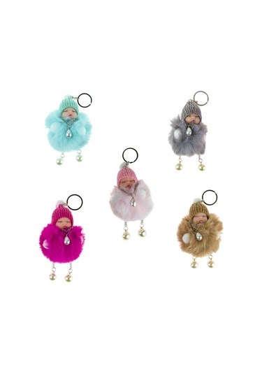 Uyuyan Bebek Anahtarlık Yumuşak Tüylü 10 Cm
