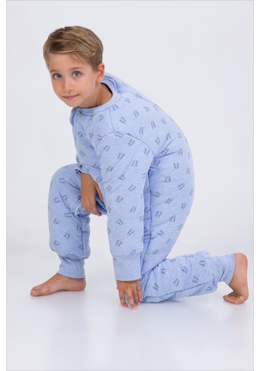 Erkek Çocuk Kalın Elyaf Dolgulu Premium Kalite 2.5 Tog Desenli Uyku Tulumu-mavi-siyah Mavi - Siyah Erkek Çocuk Kalın Elyaf Dolgulu Premium Kalite 2.5 Tog Desenli Uyku Tulumu-mavi-siyah Mavi - Siyah