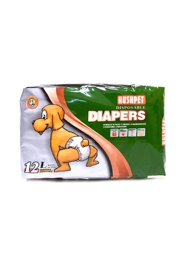 HushPet Pet Diapers Köpek Bezi L Boy 12'li