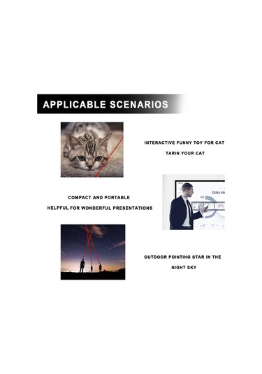 Yunboo Usb Doğrudan Şarjlı Dış Mekan Yıldız Desenli Yüksek Güçlü Uzun Menzilli Lazer Feneri - Kırmızı Işık Siyah