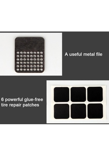 Homyl Bisiklet Lastiği Yaması Tutkalsız İç Tüp Yamaları Siyah