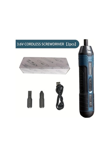 Honeybeeshop 3.6v Lityum Akülü Vidalama Seti Renk Kutusu 2 Parça Set 4 Tork Ayarlı Kablosuz Elektrikli Vidalama Makinesi