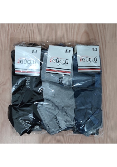 12 Adet Erkek Pamuklu Patik Çorap Siyah