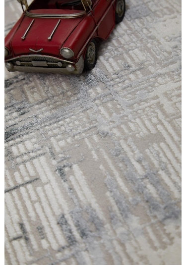 Çam Halı Norm 6213 Gri Romans Halı Modern Desenli Makine Halısı