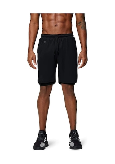 Mooly Unisex Koşu Ve Antrenman Sporcu Şortu 2 In 1 Antrasit