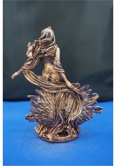 Hera Mitolojik Tanrıça Heykeli 25 Cm Dekoratif Biblo, Ev & Ofis Aksesuarı Bakır