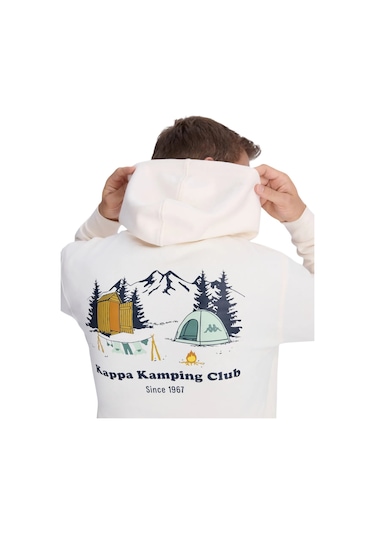 Kappa Unisex Regular Fit Sweatshirt Beyaz