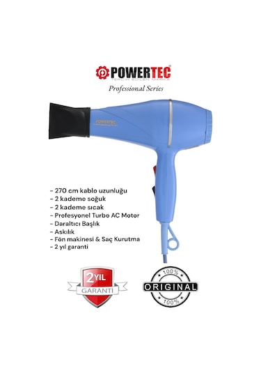 Powertec TR-501 Profesyonel Fön Makinesi