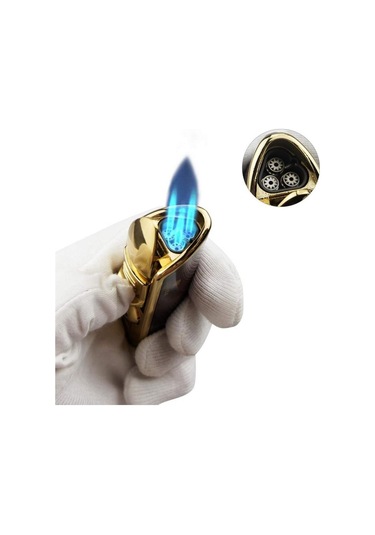 Cohiba Ccm0214 3 Jet Torch Puro Çakmağı Sarı Metal