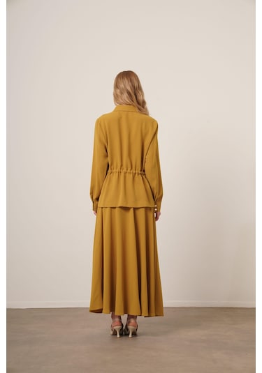 Ftz Women Kadın Melise Crep Takım Yağ Yeşili 31172 Yağ Yeşili