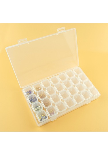 Symbee 28 Bölmeli Transparan Manikür Alet Kutusu - Taşınabilir, Shatter-resistant Pp Malzeme, Tek Tek Açılabilir Bölmeler Diğer
