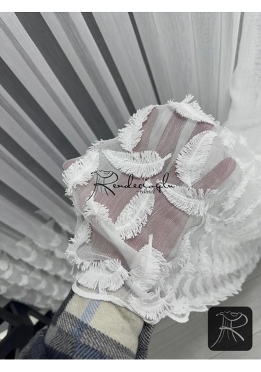 Tül Perde Brillant Marka Püsküllü Etek Geniş İşleme Bakpüs Desen Püskül2