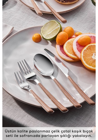 Karaca  Melia Platin 6 Kişilik 24 Parça Çatal Kaşık Bıçak Takımı