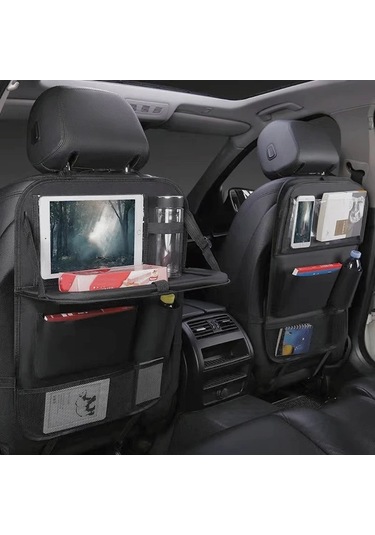 Dashanshop Red Gıonee Katlanır Tablet Tutuculu Çok Cepli Araç Koltuğu Organizeri