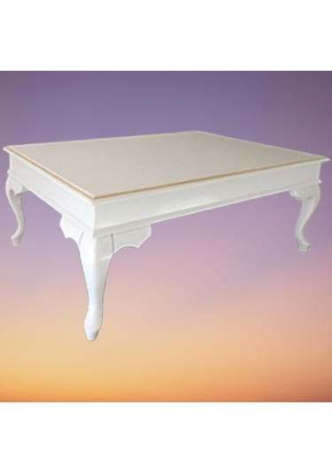 Orta Sehpa Lükens Aslan Model Ahşap Kayın Ayak Mdf Tabla Parlak