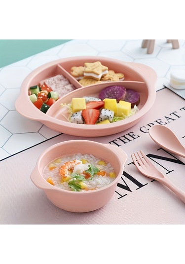 3-6 Yaş Arası Çocuklar İçin Mavi Kareli Plastik Çatal Bıçak Takımı