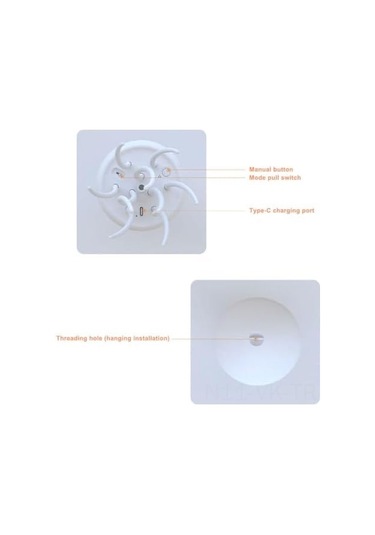 Vkemall Dokunmatik Ve Sesli Kontrollü Led Deniz Ateşi Şekilli Dinamik Renk Değiştiren Şarjlı Gece Lambası Beyaz