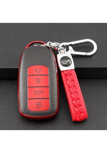 Chery Tiggo Uyumlu 8 Pro İçin Koruyucu Tpu Kılıf Anahtarlık-kırmızı