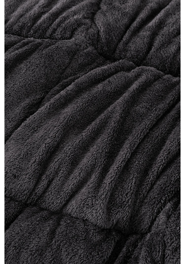 Battal Wellsoft Yorgan Çift Taraflı Yastık Kılıflı 215x235 Cm Siyah