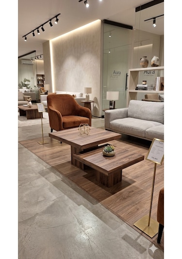 Most Marmoris %100 Mdf Orta Sehpa Set Evinize Teslim Ceviz