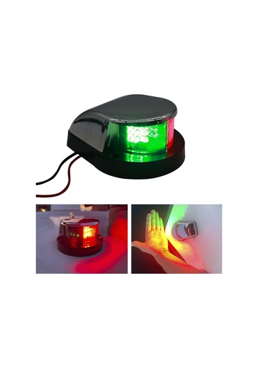 Youtek 12 Led Dc12v Deniz Navigasyon Işığı - Kırmızı Yeşil Konteyner Işığı, Ip67 Su Geçirmez, 3nm Görünürlük, 225 Açısı, Gemi Tabela Işığı